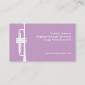 Trumpet leraar musicus Music Instrument Studio Visitekaartje (Achterkant)