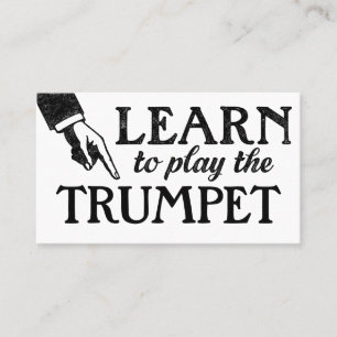 Trumpet Lessons Visitekaartjes - Koel Vintage