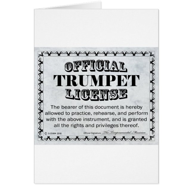 Trumpet-licentie (Voorkant)