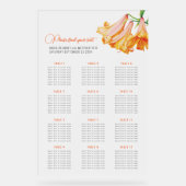 Trumpet lilies wedding 12 table seating chart  acryl bord (Voorkant)