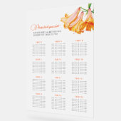 Trumpet lilies wedding 12 table seating chart  acryl bord (Hoek)