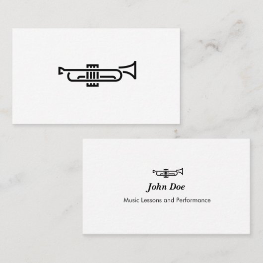 Trumpet Logo - Visitekaartje (Voorkant / Achterkant)
