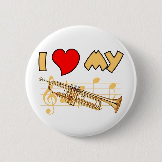 Trumpet Love Ronde Button 5,7 Cm (Voorkant)