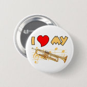 Trumpet Love Ronde Button 5,7 Cm (Voorkant /achterkant)