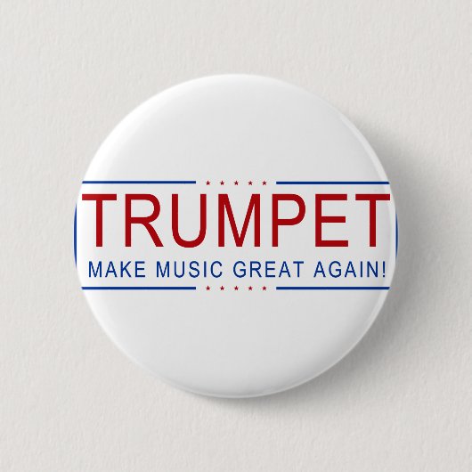 TRUMPET - Maak muziek weer geweldig! Ronde Button 5,7 Cm (Voorkant)