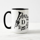 Trumpet Monogram Jazz Band Music Teacher Mok (Links)