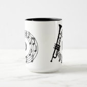 Trumpet Monogram Jazz Band Music Teacher Mok (Midden)