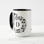 Trumpet Monogram Jazz Band Music Teacher Mok (Voorkant links)