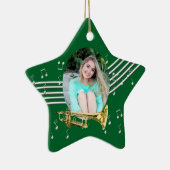 Trumpet Music Green Star-keramische versiering Keramisch Ornament (Rechts)