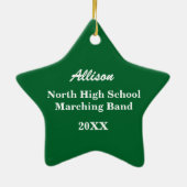 Trumpet Music Green Star-keramische versiering Keramisch Ornament (Achterkant)