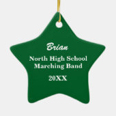 Trumpet Music Green Star-keramische versiering Keramisch Ornament (Achterkant)