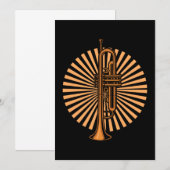 Trumpet Music Instrument Orchestra Band Jazz Gift Kaart (Voorkant / Achterkant)