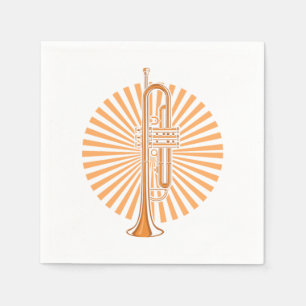 Trumpet Music Instrument Orchestra Band Jazz Gift Servet
