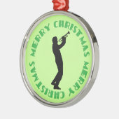 Trumpet Music Merry Kerstkerkeepomwille Ornament (Links)