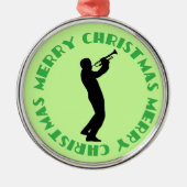 Trumpet Music Merry Kerstkerkeepomwille Ornament (Voorkant)