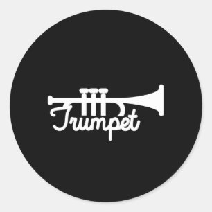 Trumpet Music Musician Instrument Orchestra Gift Ronde Sticker
