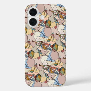 Trumpet Music Note Fragmenten iPhone 16 Hoesje