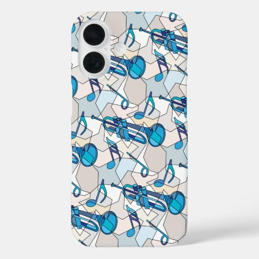 Trumpet Music Note Fragmenten Case-Mate iPhone Case (Achterkant)