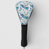 Trumpet Music Note Fragmenten Golfheadcover (Voorkant)