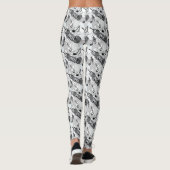 Trumpet Music Note Fragmenten Leggings (Achterkant)