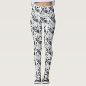 Trumpet Music Note Fragmenten Leggings (Voorkant)