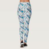 Trumpet Music Note Fragmenten Leggings (Achterkant)