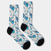 Trumpet Music Note Fragmenten Sokken (Rechts)