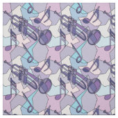 Trumpet Music Note Fragmenten Stof (Swatch)