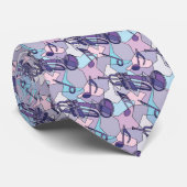 Trumpet Music Note Fragmenten Stropdas (Opgerold)