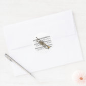 Trumpet musical 11 B Ronde Sticker (Envelop)