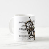 Trumpet musical 12 B Koffiemok (Voorkant links)