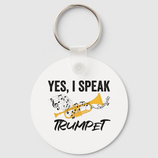 Trumpet Musical Instrument | Trumpet Band-cadeautj Sleutelhanger (Voorkant)