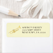 Trumpet Musician Band Teacher Label (Insitu)