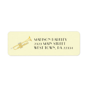 Trumpet Musician Band Teacher Label
