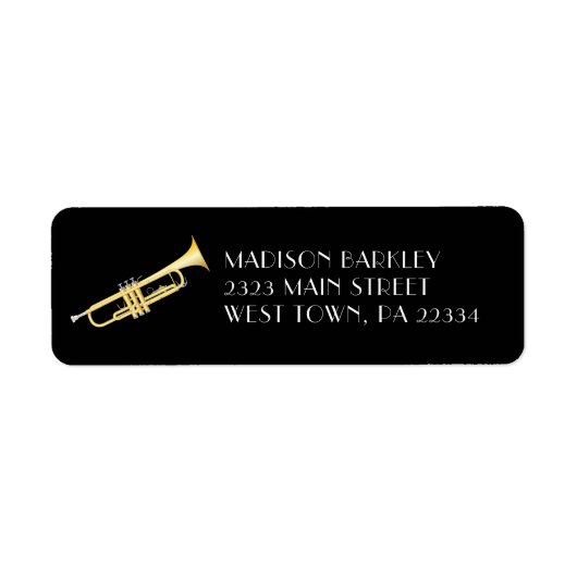 Trumpet Musician Band Teacher Label (Voorkant)