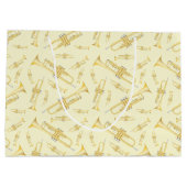 Trumpet Musician Band Teacher Large Gift Bag Groot Cadeauzakje (Achterkant)