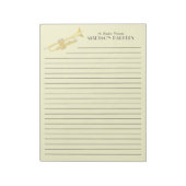 Trumpet Musician Band Teacher Notepad Notitieblok (Linkerzijde)