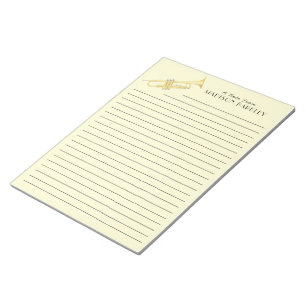 Trumpet Musician Band Teacher Notepad Notitieblok