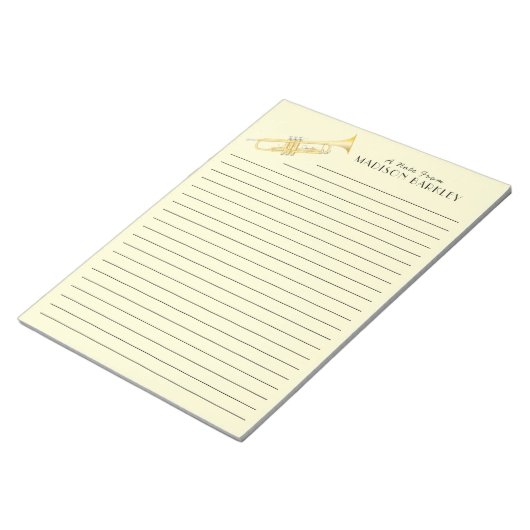 Trumpet Musician Band Teacher Notepad Notitieblok (Schuin)