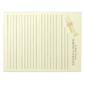 Trumpet Musician Band Teacher Notepad Notitieblok (Voorkant)