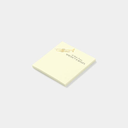 Trumpet Musician Band Teacher Post-it Notes (Schuin)