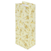 Trumpet Musician Band Teacher Wijn Cadeautas (Achterkant Gekanteld)