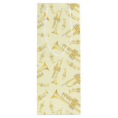 Trumpet Musician Band Teacher Wijn Cadeautas (Achterkant)