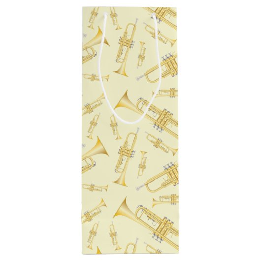 Trumpet Musician Band Teacher Wijn Cadeautas (Achterkant)