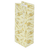 Trumpet Musician Band Teacher Wijn Cadeautas (Voorkant Gekanteld)