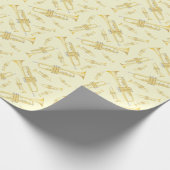 Trumpet Musician Band Teacher Wrapping Paper Cadeaupapier (Hoek)