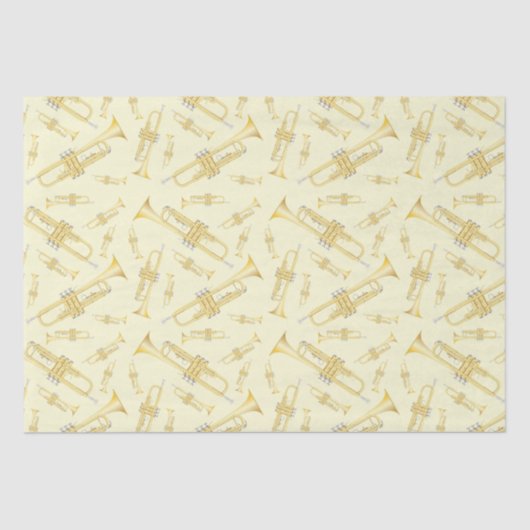 Trumpet Musician Band Teacher Wrapping Paper Tissuepapier (Voorkant)