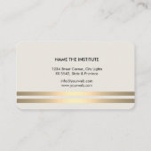 Trumpet Musician Music Teacher Instrument Gold Visitekaartje (Achterkant)