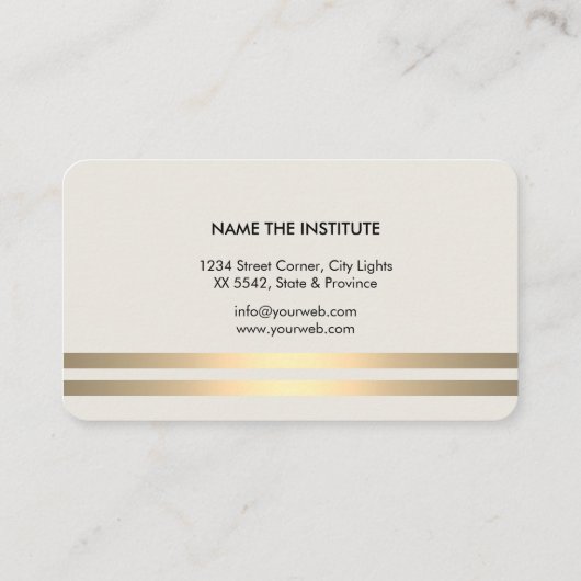 Trumpet Musician Music Teacher Instrument Gold Visitekaartje (Achterkant)