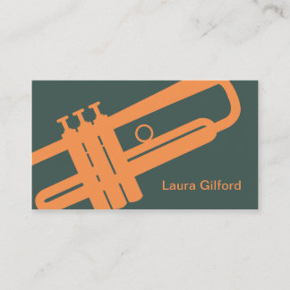 Trumpet Musician Teacher Player Studio Music Visitekaartje